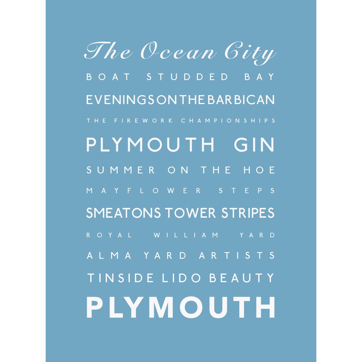 Plymouth Typographic Print-SeaKisses