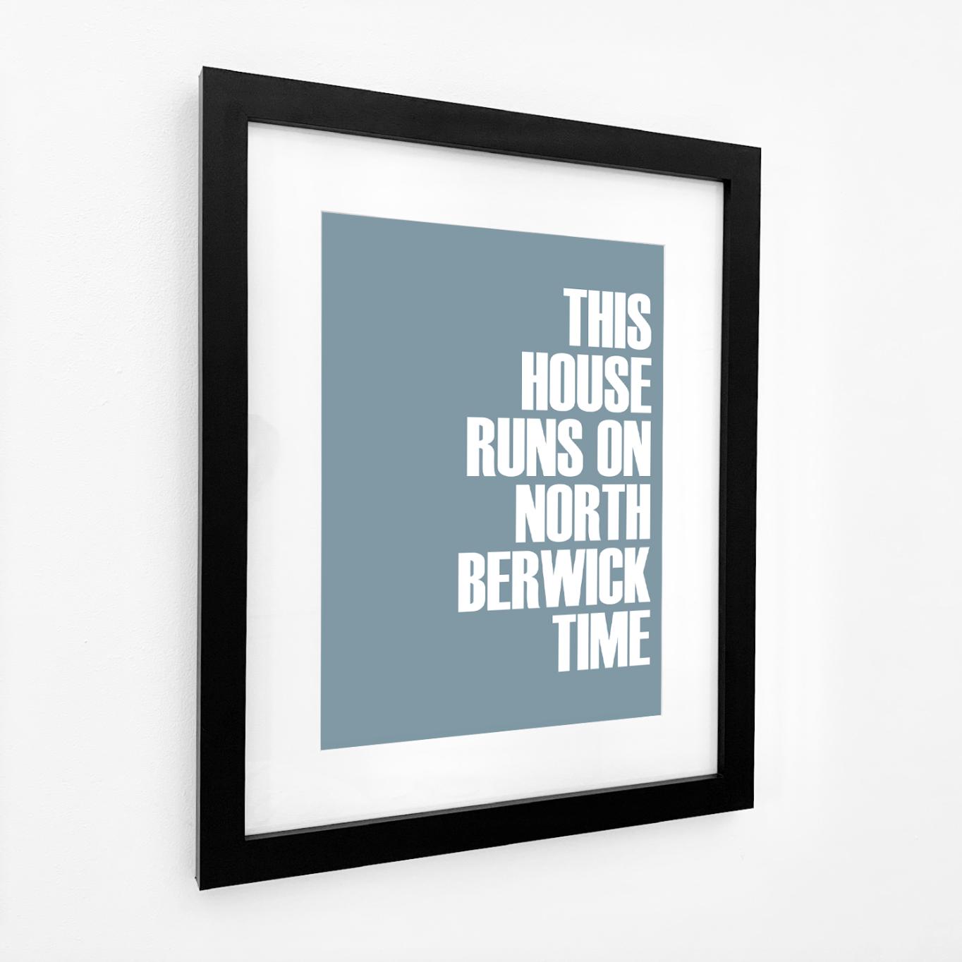 North Berwick Time Typographic Print-SeaKisses