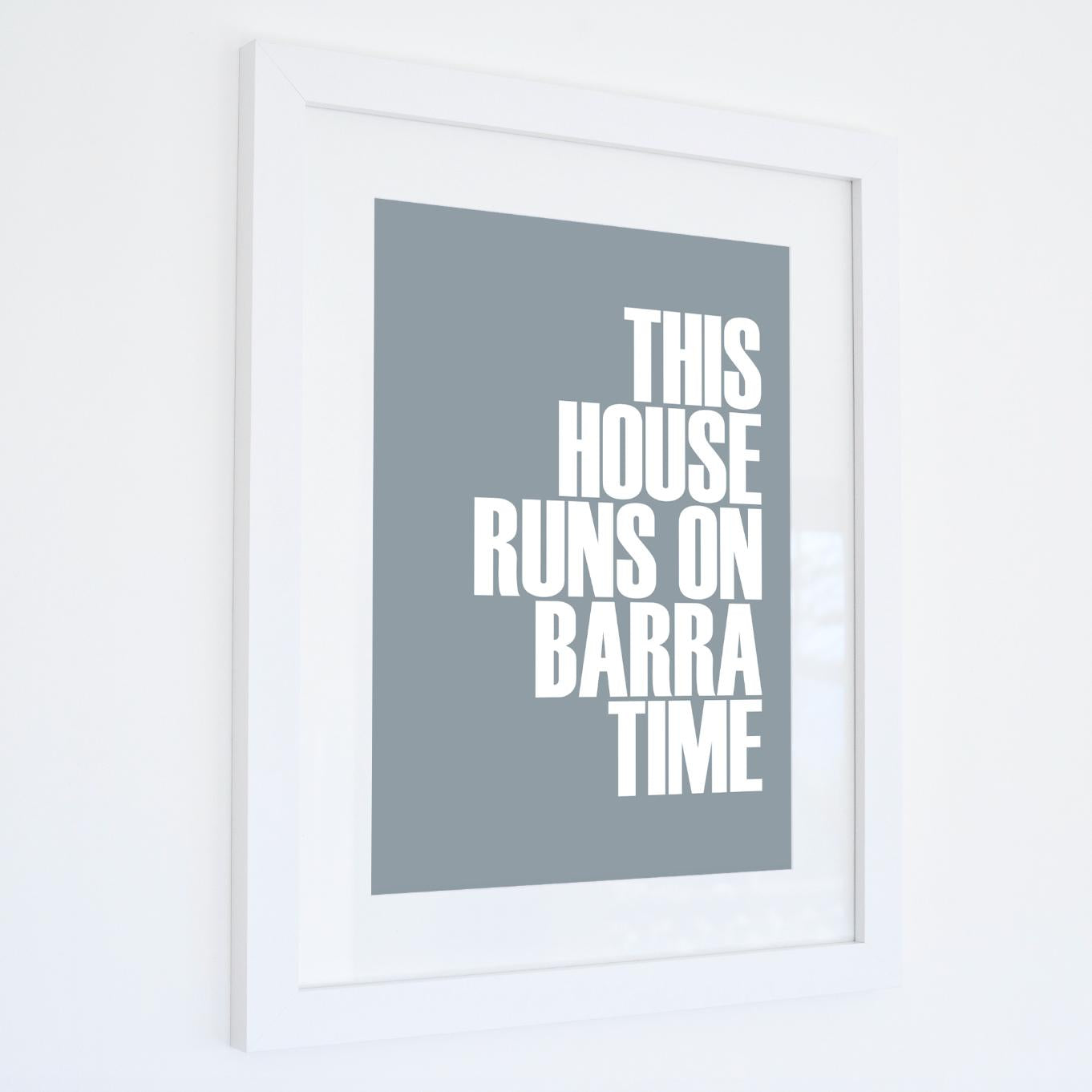 Barra Time Typographic Print-SeaKisses