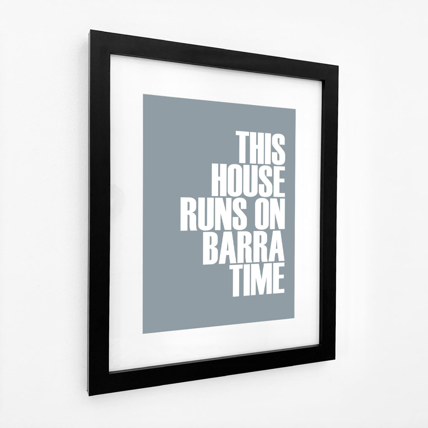 Barra Time Typographic Print-SeaKisses