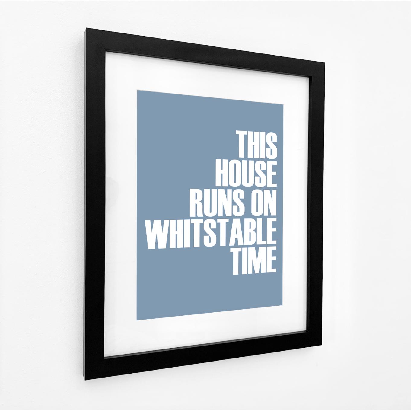 Whitstable Time Typographic Print-SeaKisses