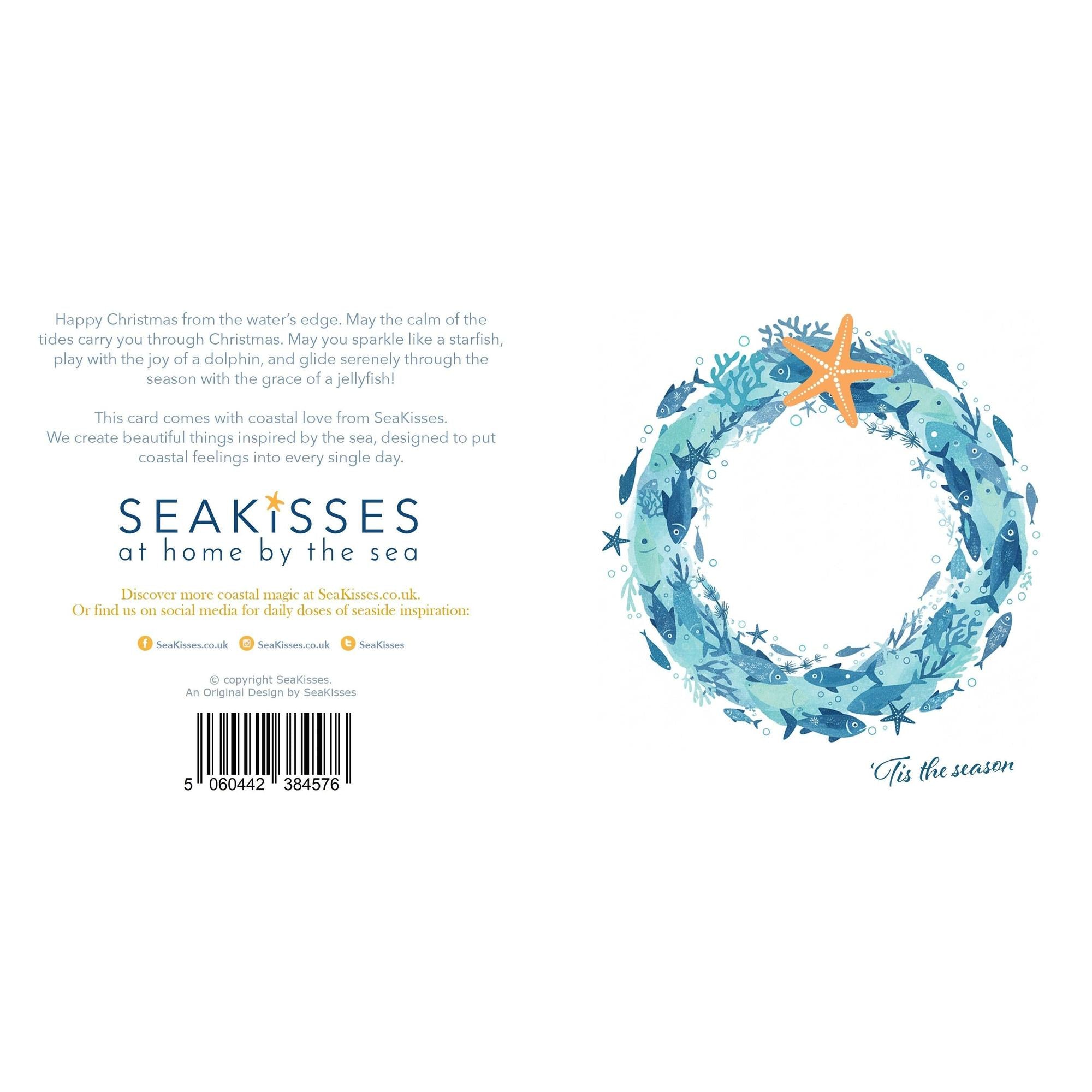 SeaLife Wreath Christmas Card-SeaKisses