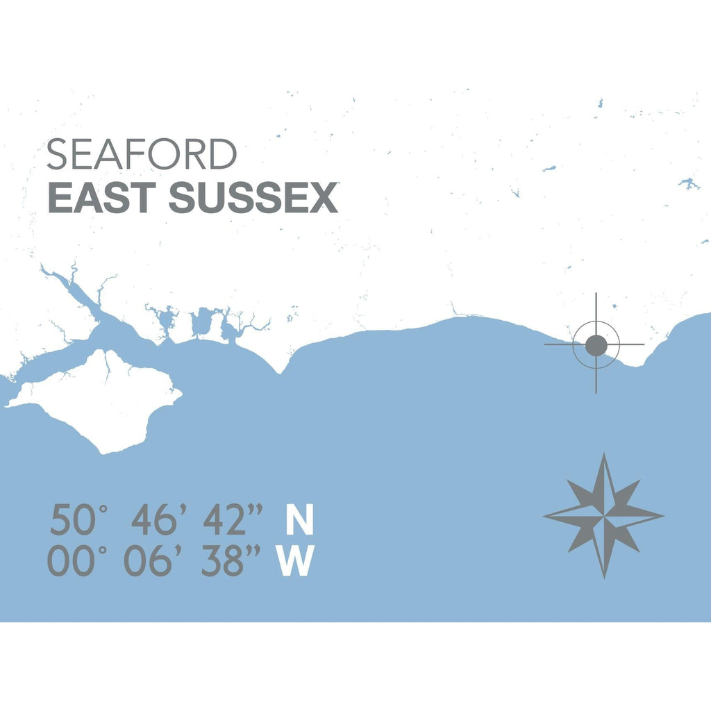 Seaford Coastal Map Print-SeaKisses
