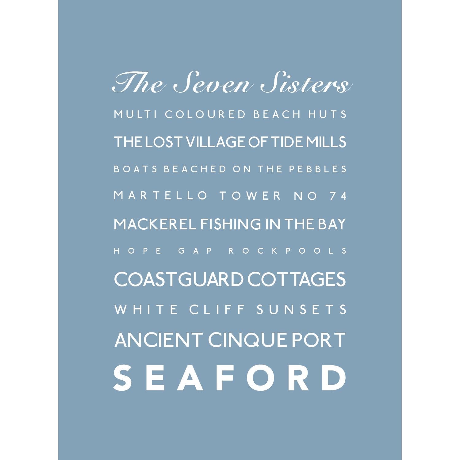 Seaford Typographic Print-SeaKisses