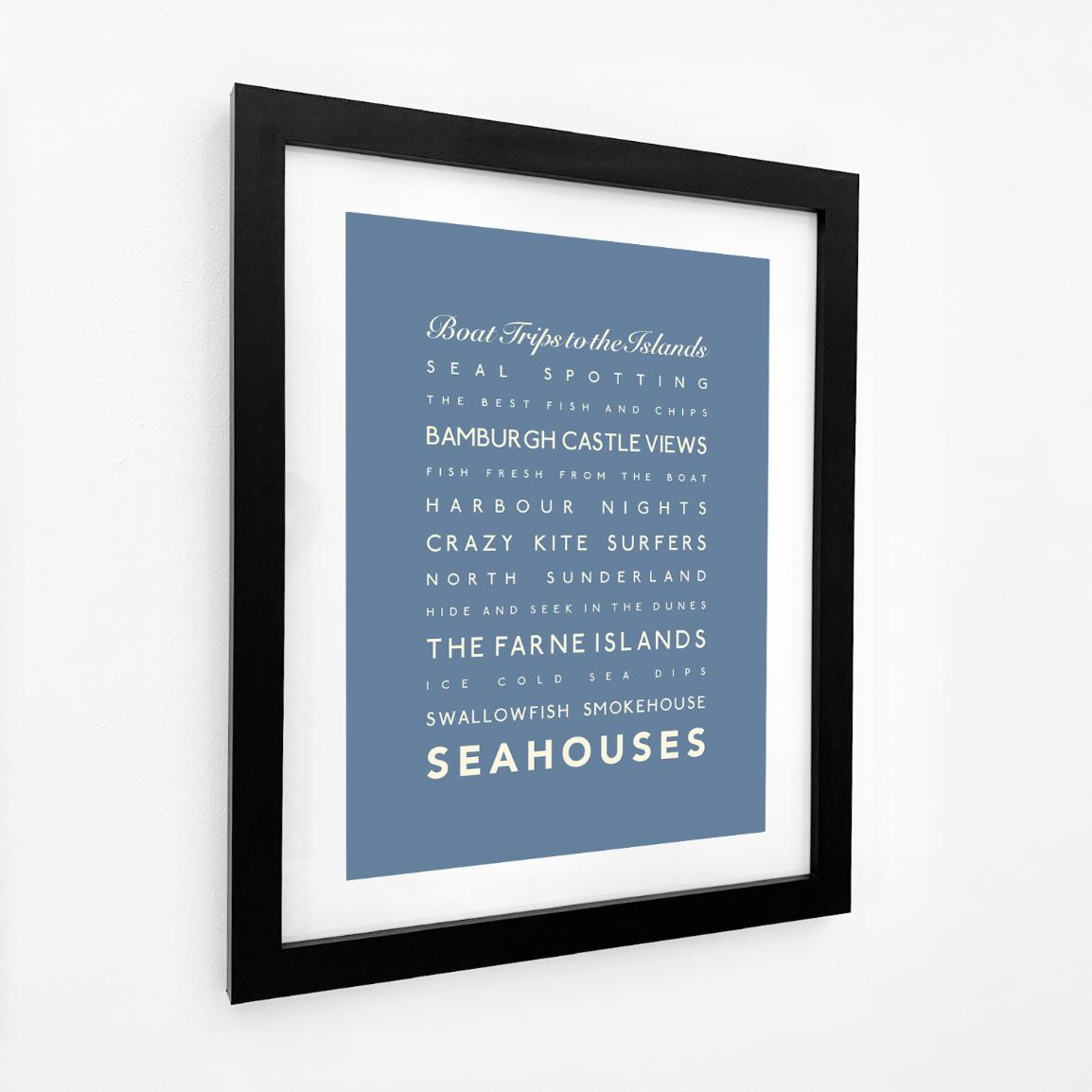 Seahouses Typographic Print-SeaKisses