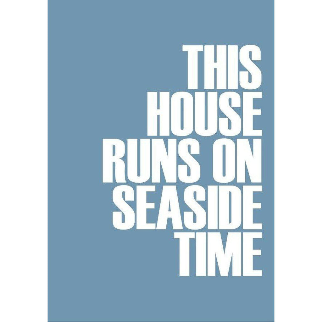 Seaside Time Typographic Seaside Wall Art /Poster-SeaKisses