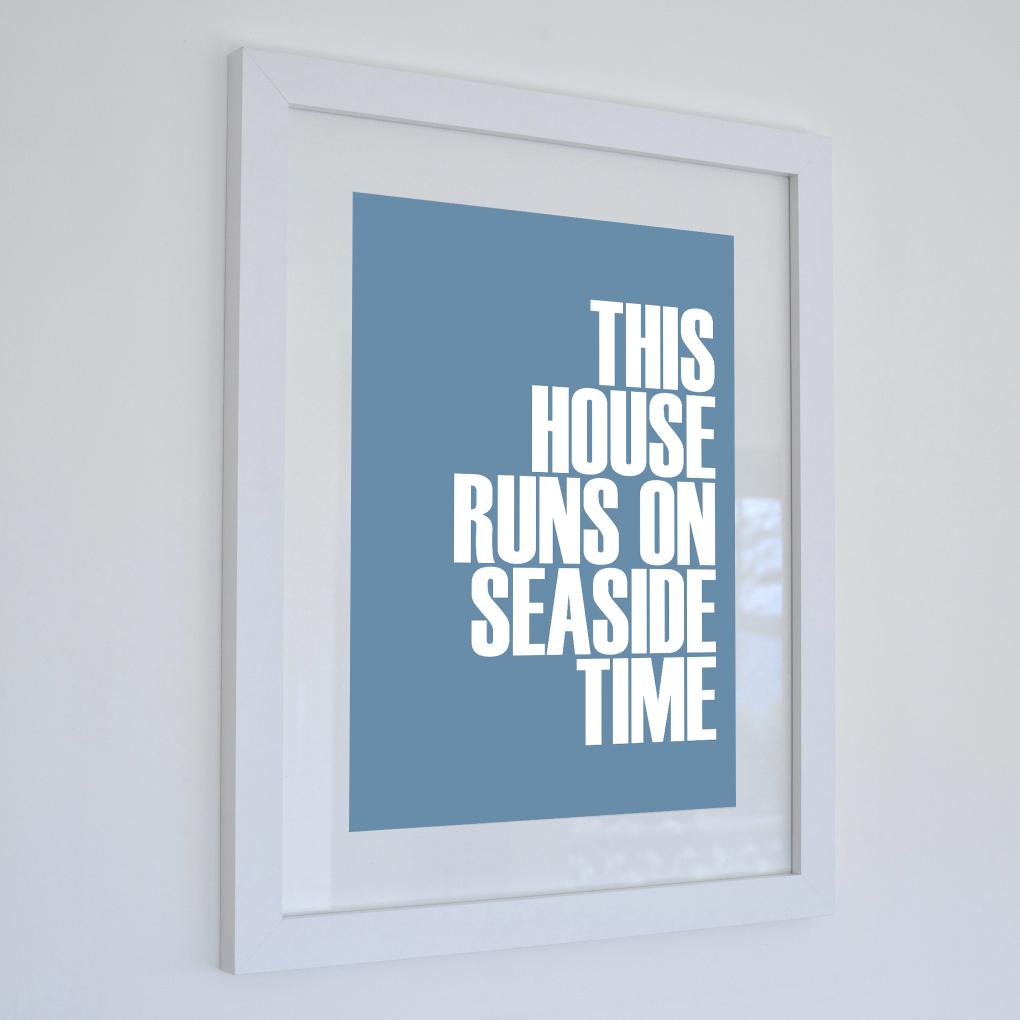 Seaside Time Typographic Seaside Wall Art /Poster-SeaKisses