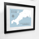 Seaton Beach Coastal Map Print-SeaKisses