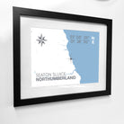 Seaton Sluice Coastal Map Print-SeaKisses