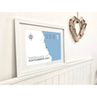 Seaton Sluice Coastal Map Print-SeaKisses