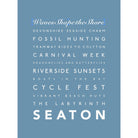 Seaton Typographic Print-SeaKisses