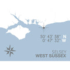 Selsey Coastal Map Print-SeaKisses