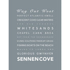 Sennen Cove Typographic Print-SeaKisses