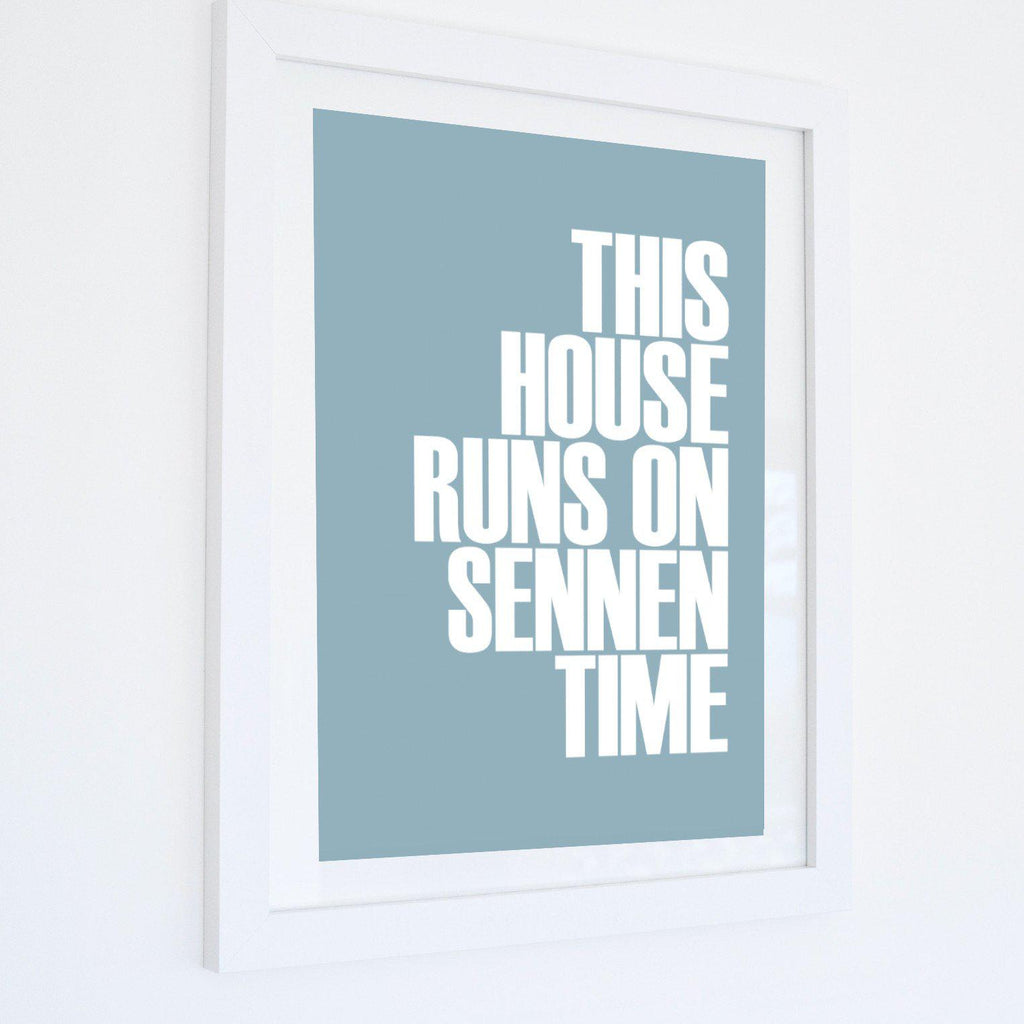 Sennen Time Typographic Print-SeaKisses