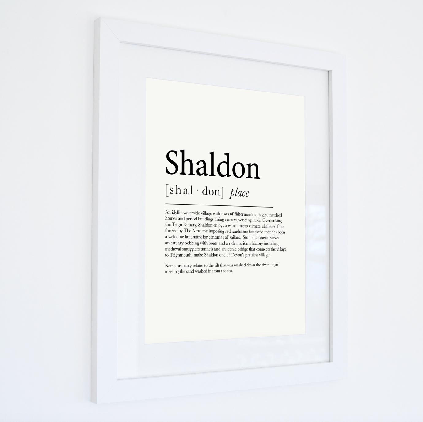 Shaldon Definition Typographic Print-SeaKisses