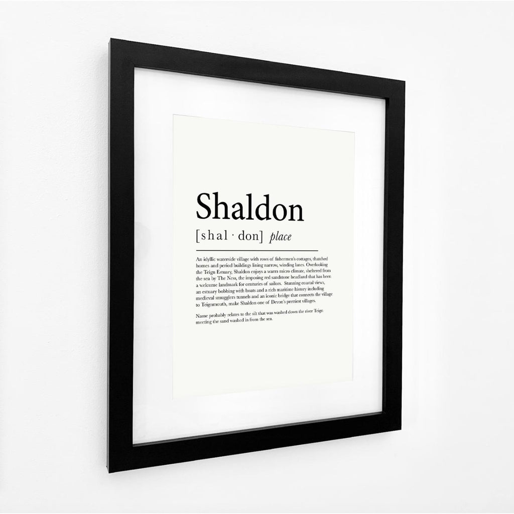 Shaldon Definition Typographic Print-SeaKisses