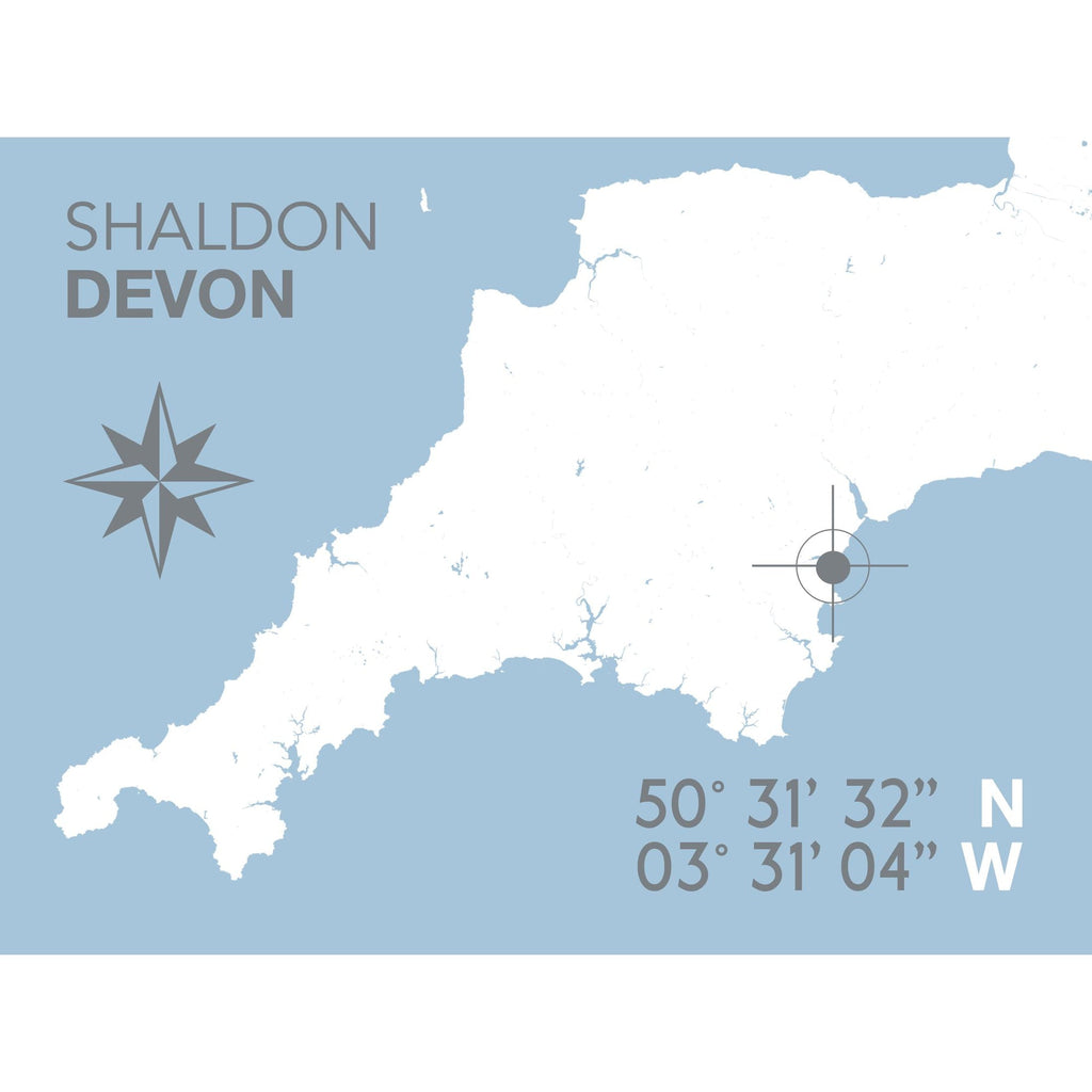 Shaldon Map Travel Print- Coastal Wall Art /Poster-SeaKisses