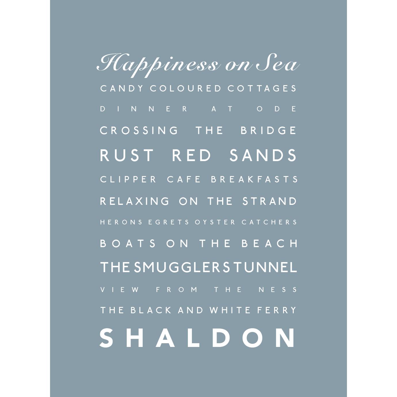 Shaldon Typographic Print-SeaKisses