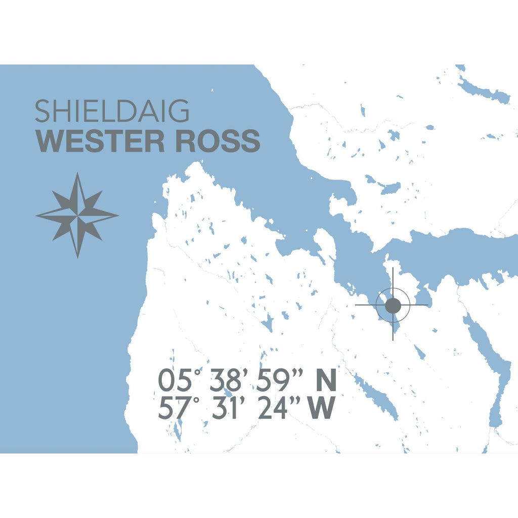 Shieldaig Map Travel Print- Coastal Wall Art /Poster-SeaKisses