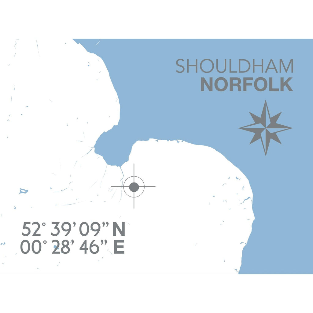 Shouldham Map Travel Print- Coastal Wall Art /Poster-SeaKisses