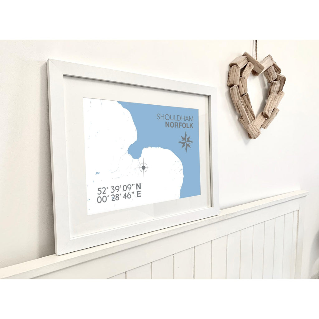 Shouldham Coastal Map Print-SeaKisses