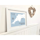 Sidmouth Coastal Map Print-SeaKisses