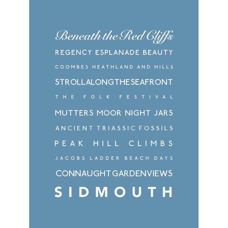 Sidmouth Typographic Print-SeaKisses