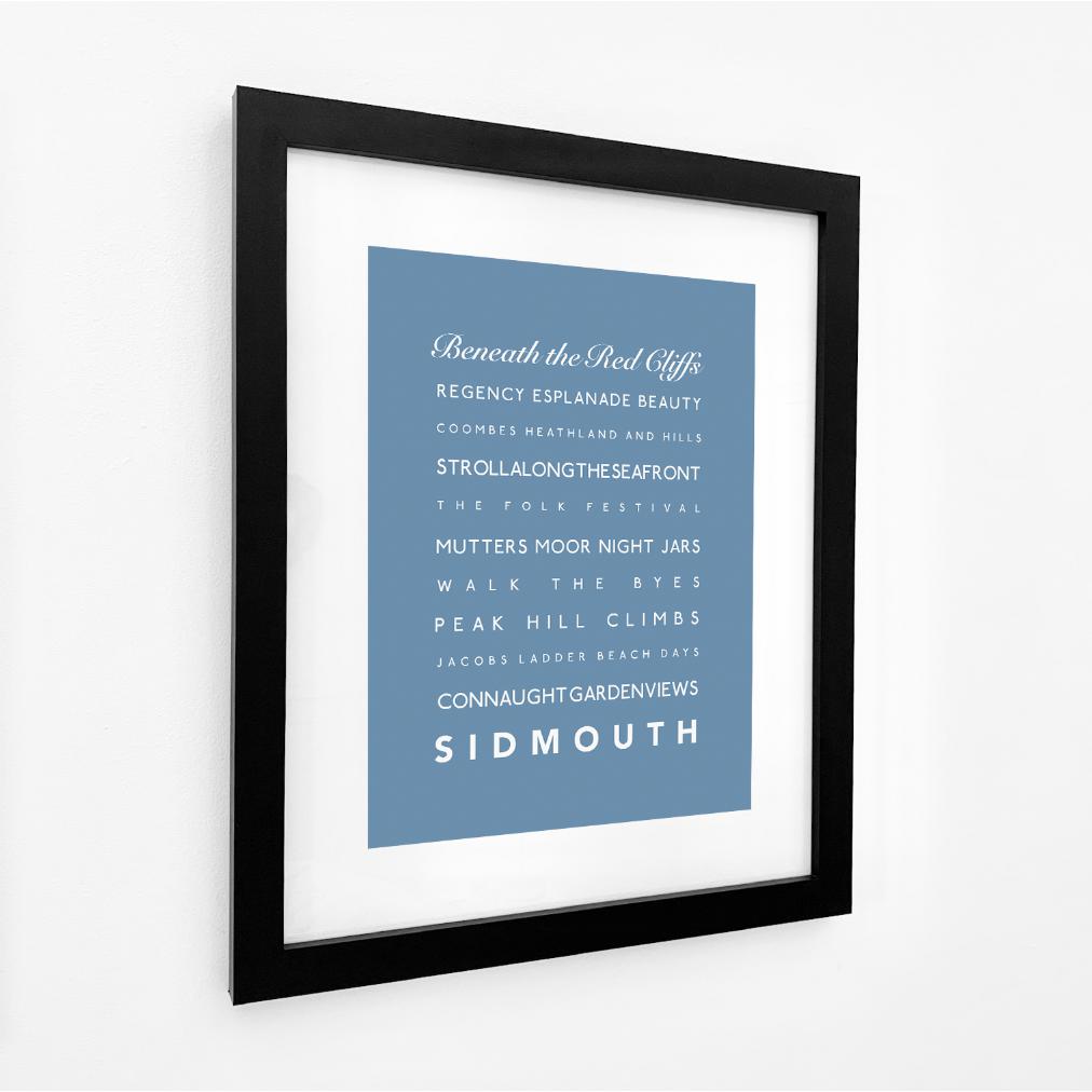 Sidmouth Typographic Print-SeaKisses