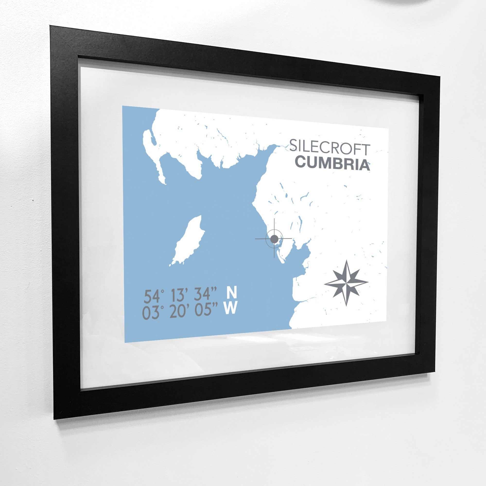 Silecroft Map Coastal Map Print-SeaKisses