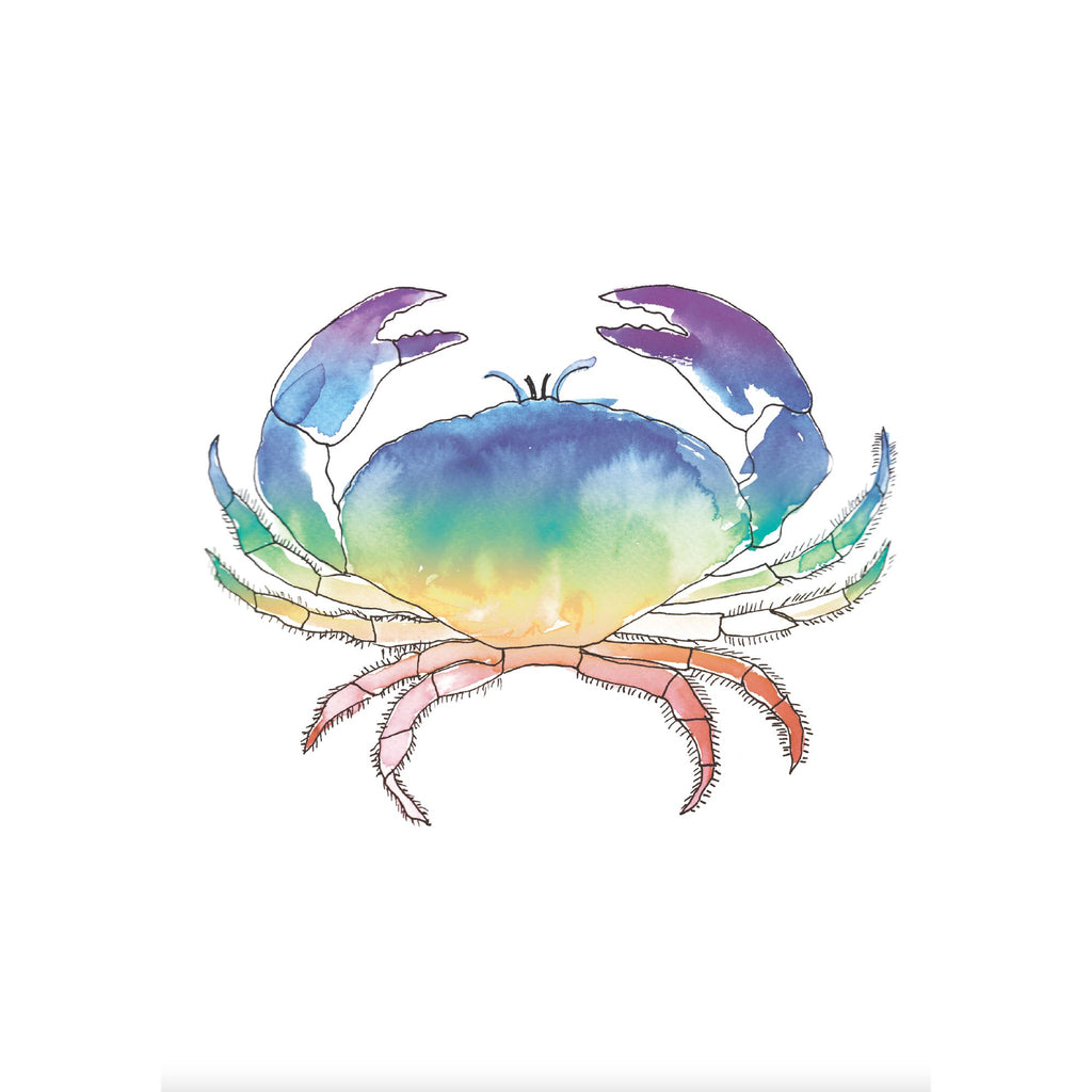 Chromatic Crab - Watercolour Print-SeaKisses