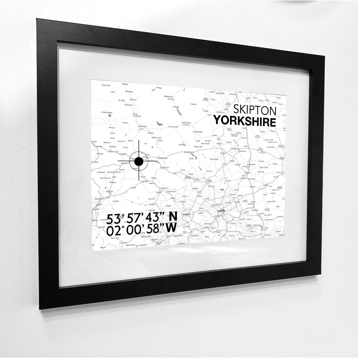 Skipton Landmark Map Print- Coastal Wall Art /Poster by SeaKisses