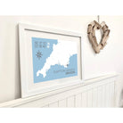 Slapton Sands Coastal Map Print-SeaKisses