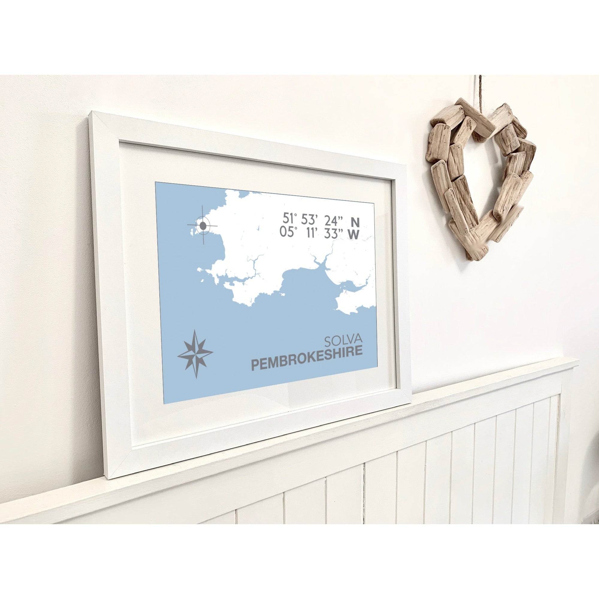 Solva Coastal Map Print-SeaKisses