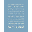 South Shields Typographic Print-SeaKisses