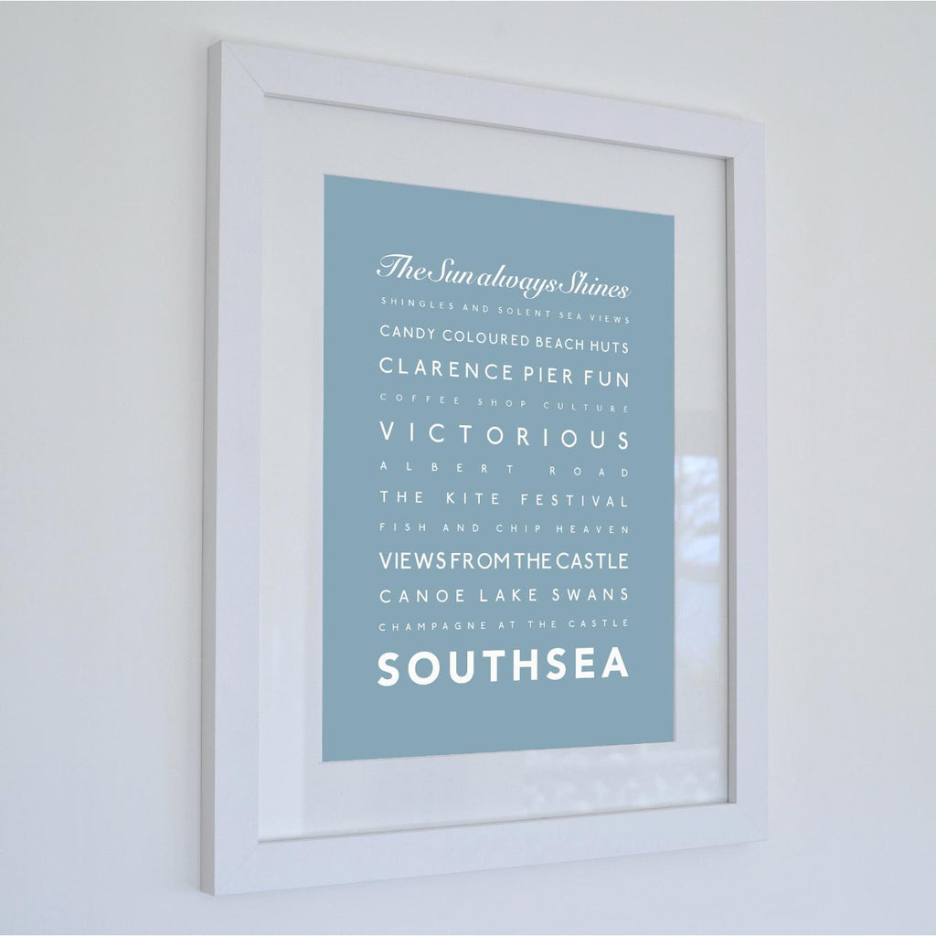 Southsea Typographic Travel Print- Coastal Wall Art /Poster-SeaKisses