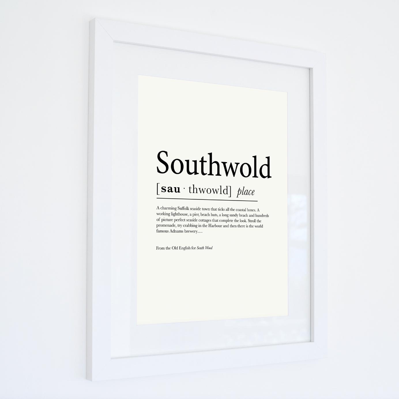 Southwold Definition Typographic Print-SeaKisses