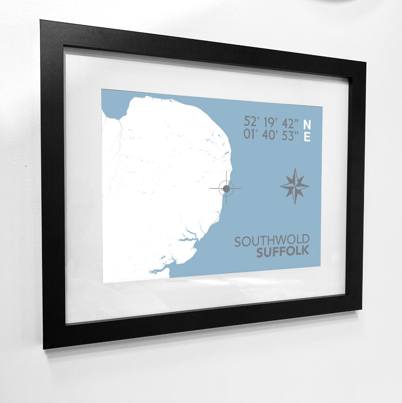 Southwold Coastal Map Print-SeaKisses