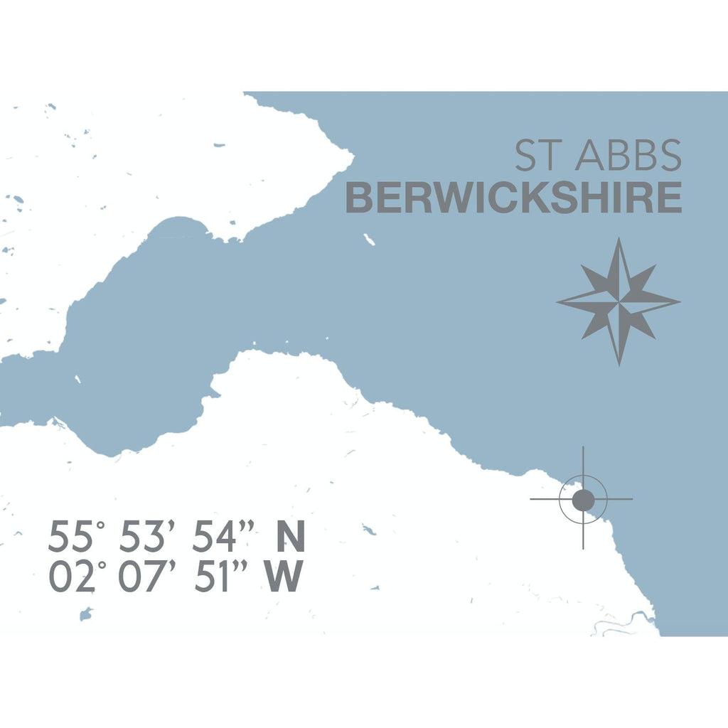St Abbs Coastal Map Print-SeaKisses