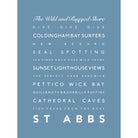 St Abbs Typographic Print-SeaKisses