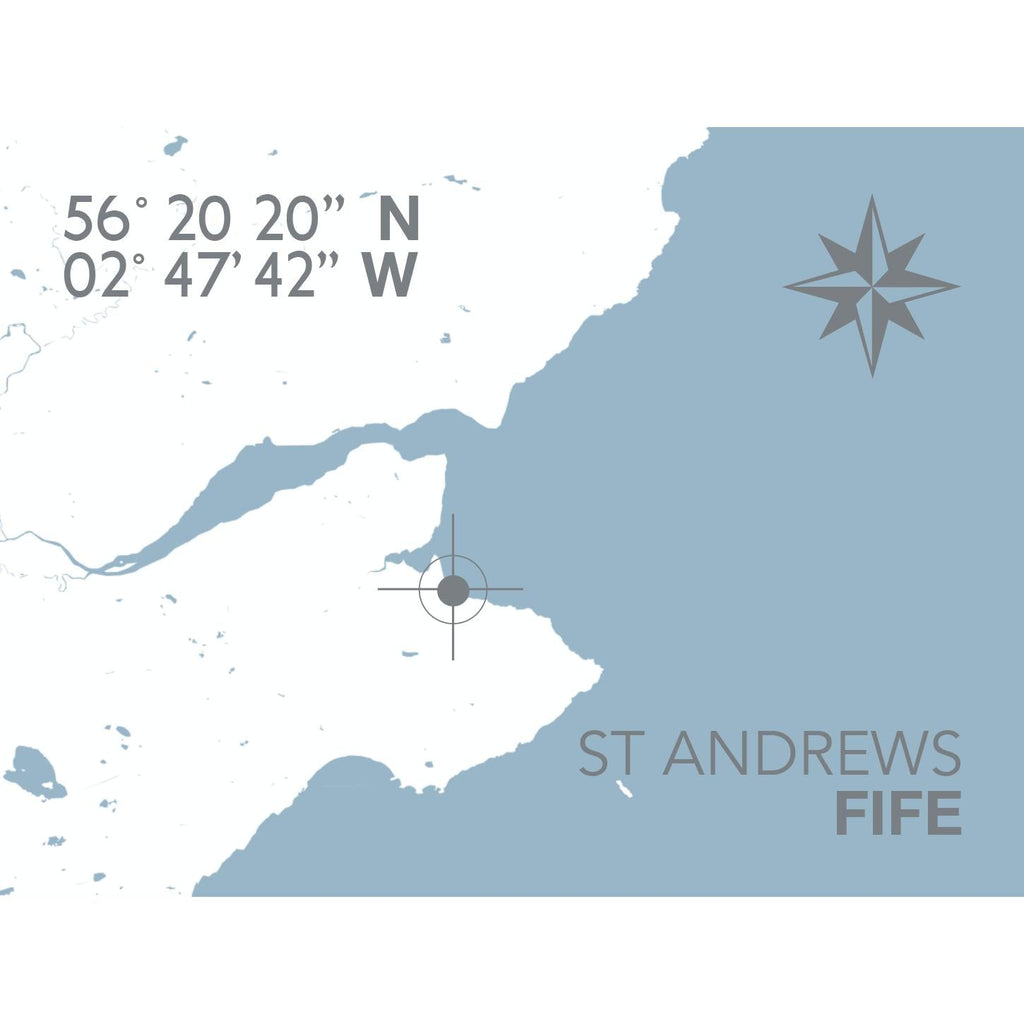 St Andrews Coastal Map Print-SeaKisses