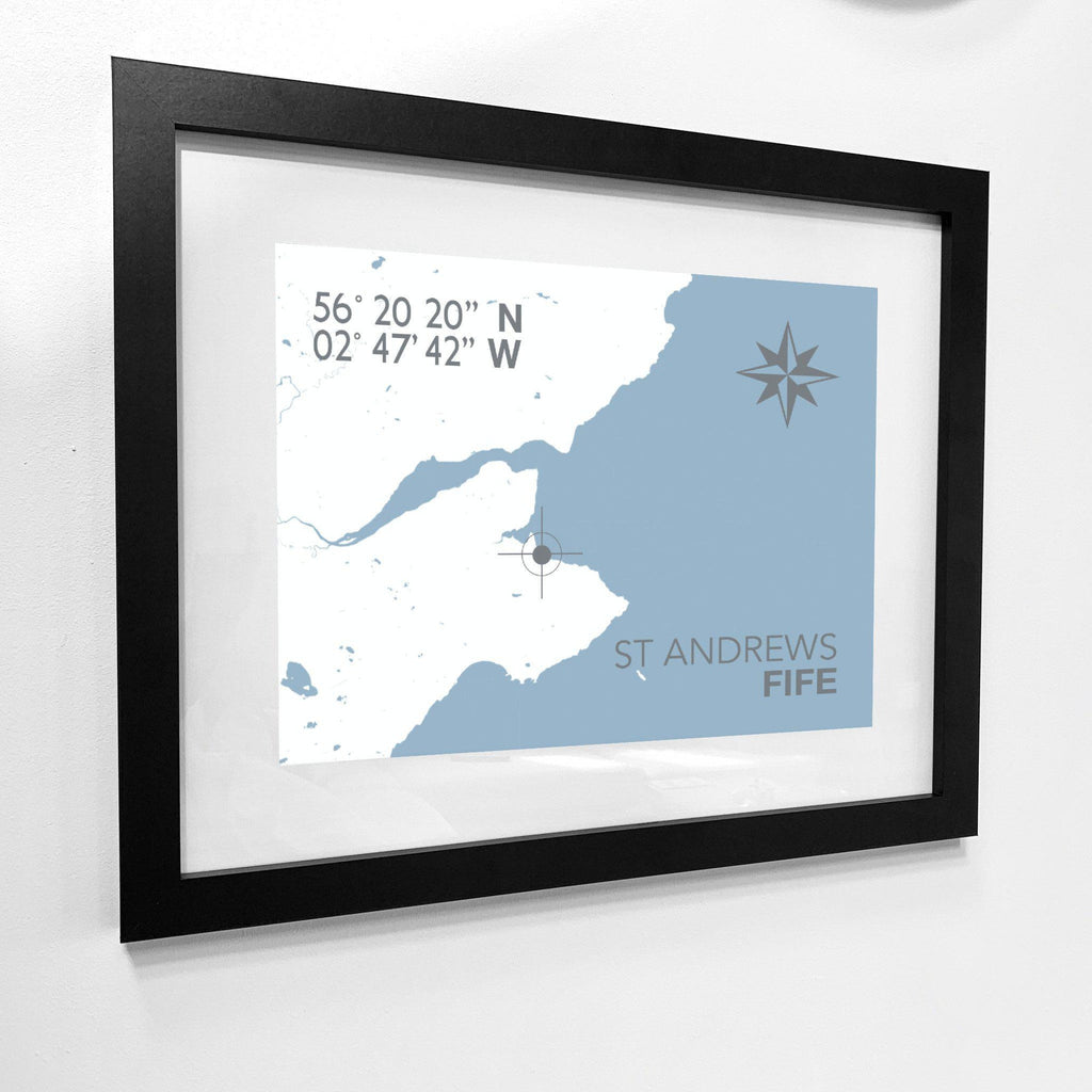 St Andrews Coastal Map Print-SeaKisses
