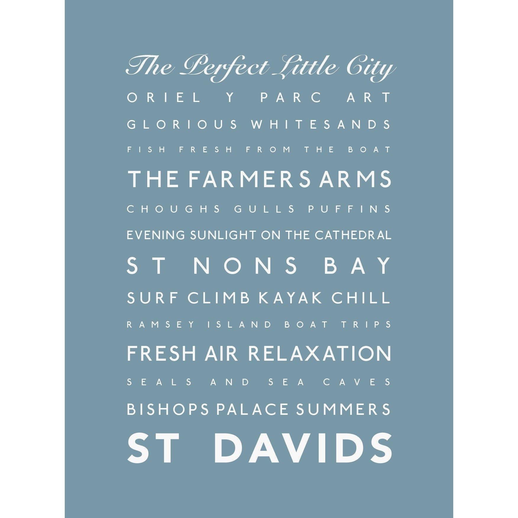 St Davids Typographic Print-SeaKisses