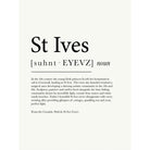 St Ives Definition Typographic Print-SeaKisses