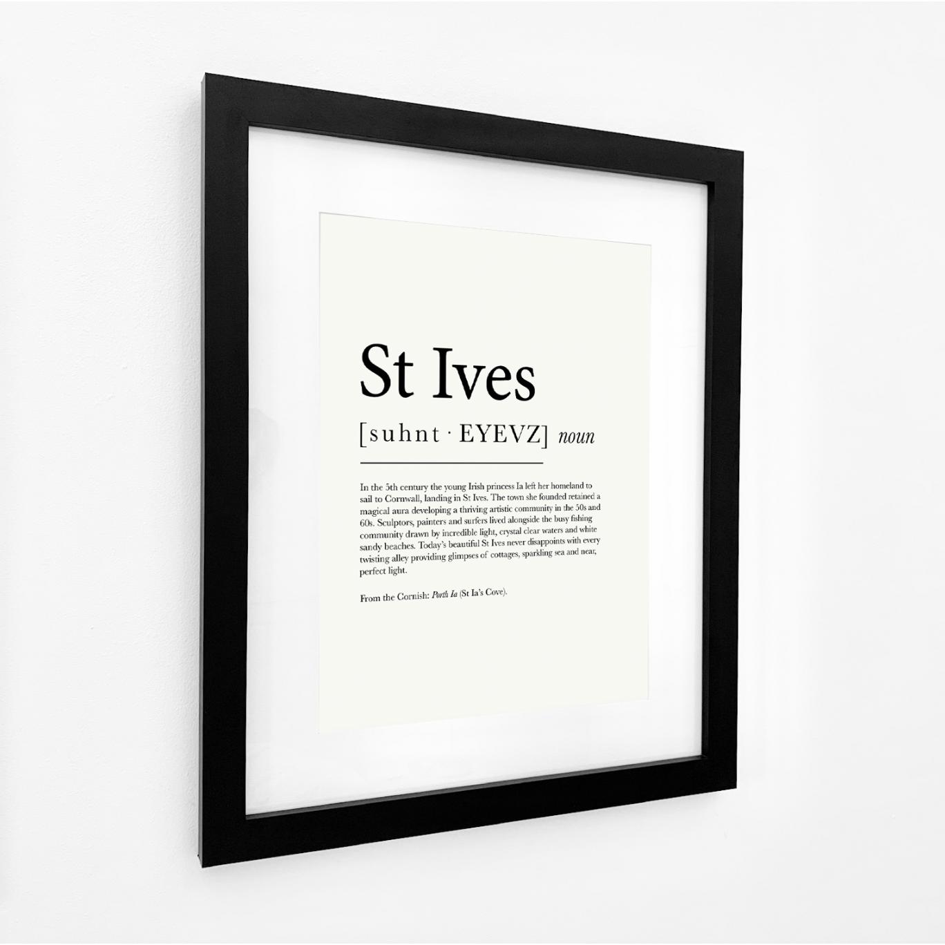 St Ives Definition Typographic Print-SeaKisses