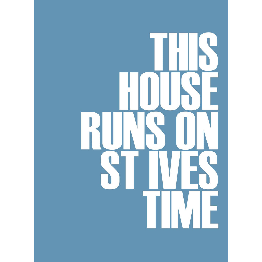 St Ives Time Typographic Travel Print- Coastal Wall Art /Poster-SeaKisses