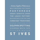 St Ives Typographic Print-SeaKisses