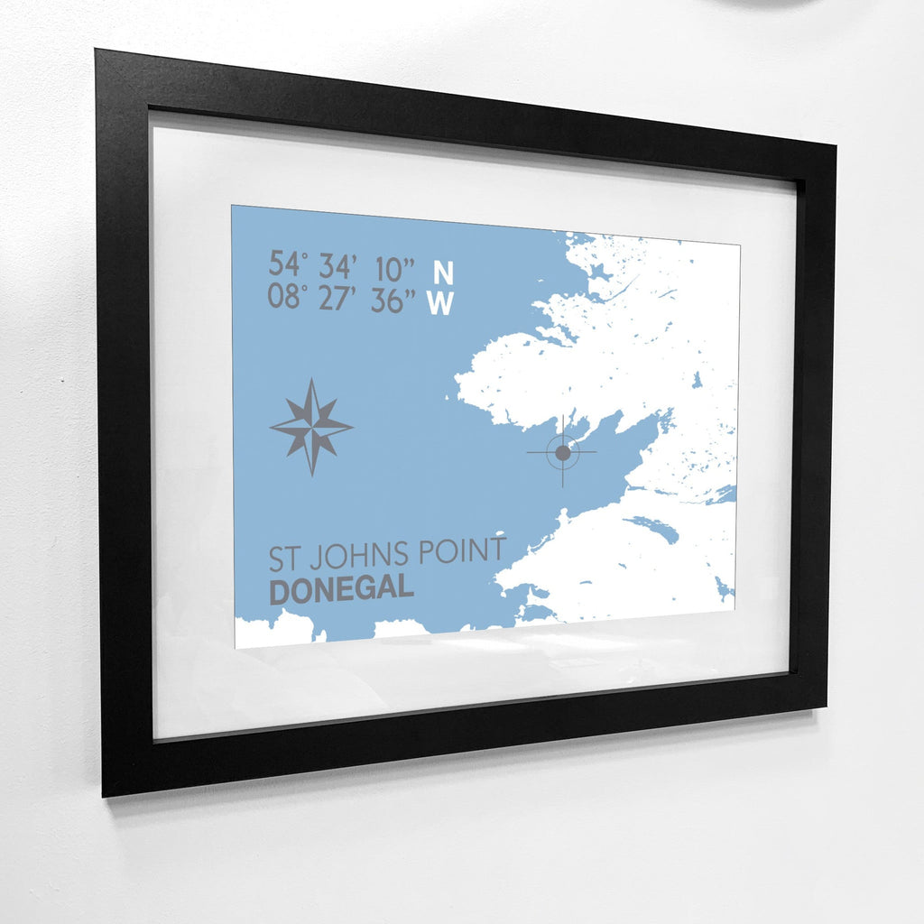 St John's Point, Donegal Coastal Map Print-SeaKisses