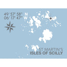 St Martin's, Isles of Scilly Coastal Map Print-SeaKisses