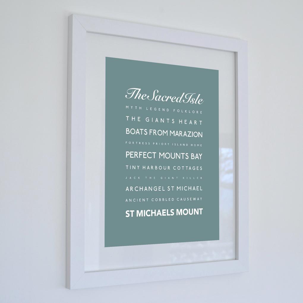 St Michael's Mount Typographic Print-SeaKisses