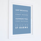 St Ouens Bay Typographic Print-SeaKisses